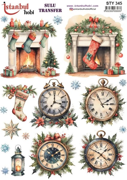 Yılbaşı Sulu Transfer 25X35CM STY345