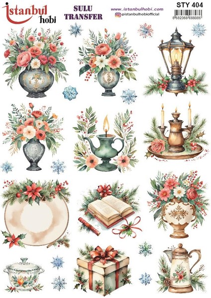 Yılbaşı Sulu Transfer 25X35CM STY404