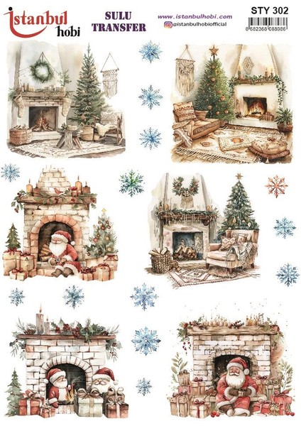 Yılbaşı Sulu Transfer 25X35CM STY302