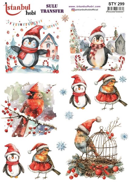Yılbaşı Sulu Transfer 25X35CM STY299