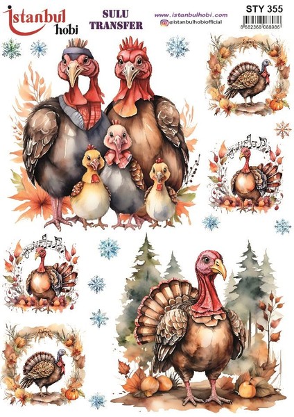 Yılbaşı Sulu Transfer 25X35CM STY355