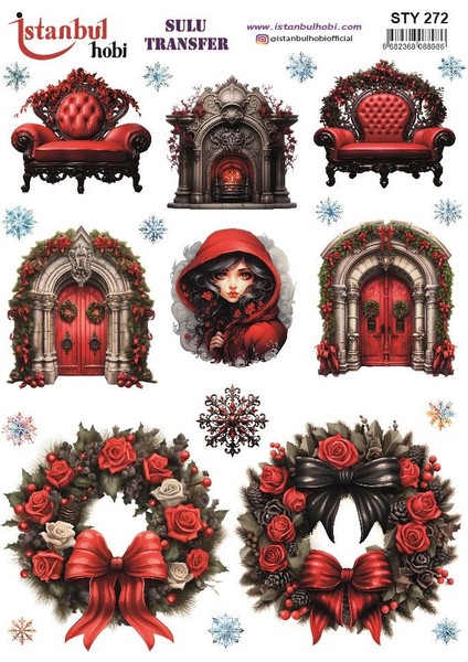 Yılbaşı Sulu Transfer 25X35CM STY272