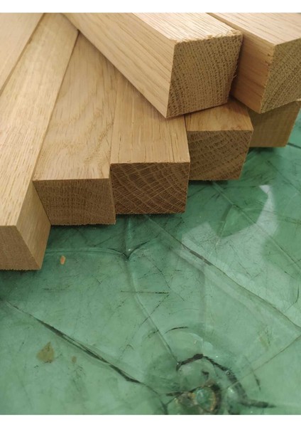 Ahşap Meşe Çıta Çubuk 2,5x2,5 cm , 6 Adet 30 cm