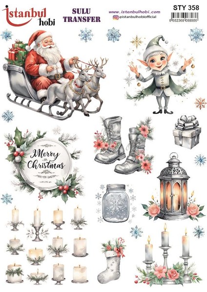 Yılbaşı Sulu Transfer 25X35CM STY358