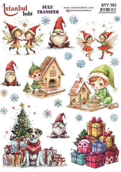 Yılbaşı Sulu Transfer 25X35CM STY382