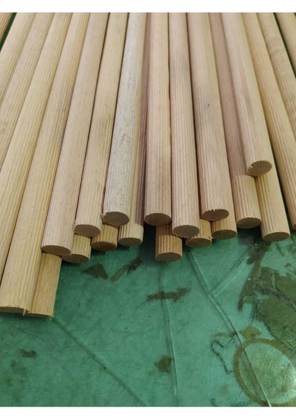 Ahşap Kavale Çıta Çubuk Kayın Kavela 12 mm Yivli 50 cm 8 Ad