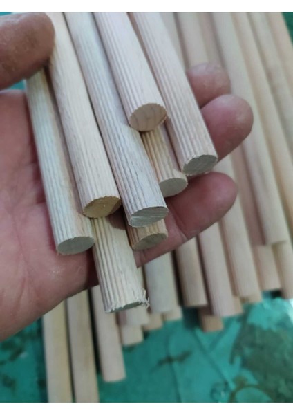 Ahşap Kavale Çıta Çubuk Kayın Kavela 12 mm Yivli 50 cm 8 Ad