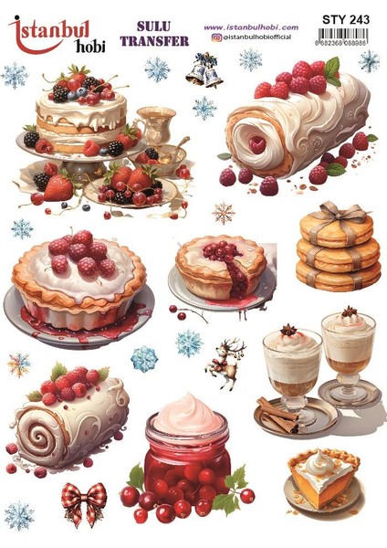 Yılbaşı Sulu Transfer 25X35CM STY243