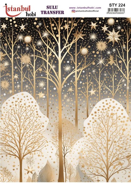 Yılbaşı Sulu Transfer 25X35CM STY224
