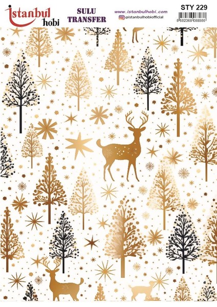 Yılbaşı Sulu Transfer 25X35CM STY229