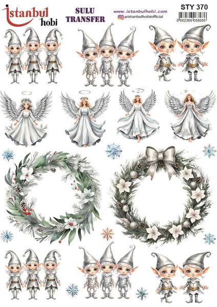 Yılbaşı Sulu Transfer 25X35CM STY370