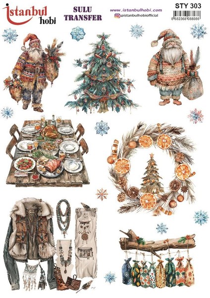 Yılbaşı Sulu Transfer 25X35CM STY303