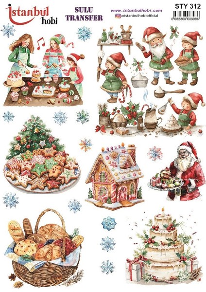 Yılbaşı Sulu Transfer 25X35CM STY312