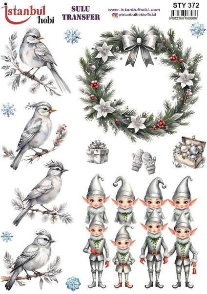 Yılbaşı Sulu Transfer 25X35CM STY372