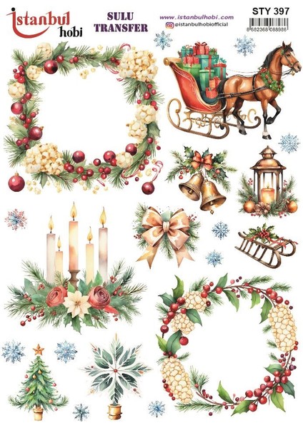 Yılbaşı Sulu Transfer 25X35CM STY397