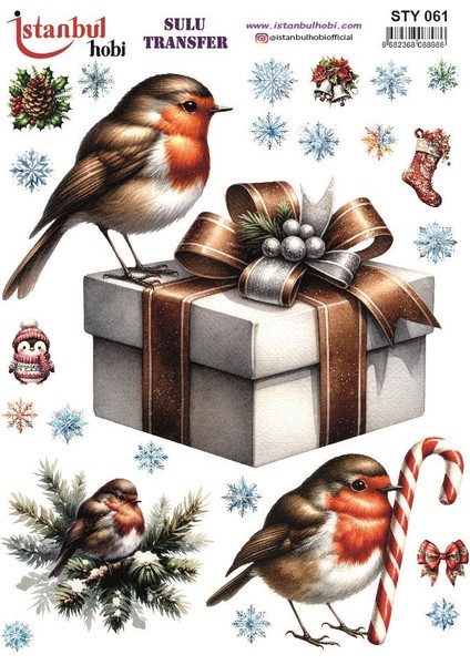 Yılbaşı Sulu Transfer 25X35CM STY061