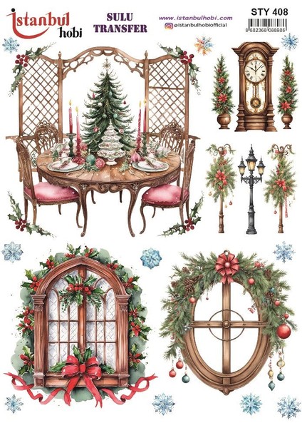 Yılbaşı Sulu Transfer 25X35CM STY408