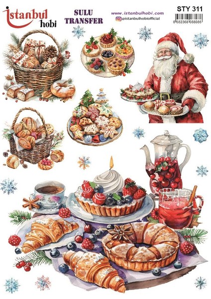 Yılbaşı Sulu Transfer 25X35CM STY311