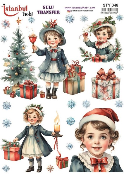 Yılbaşı Sulu Transfer 25X35CM STY348