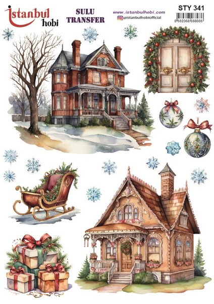 Yılbaşı Sulu Transfer 25X35CM STY341