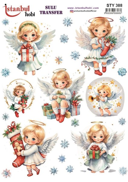 Yılbaşı Sulu Transfer 25X35CM STY388