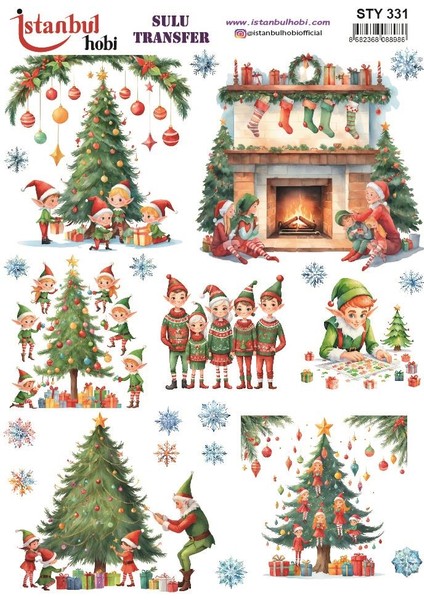Yılbaşı Sulu Transfer 25X35CM STY331