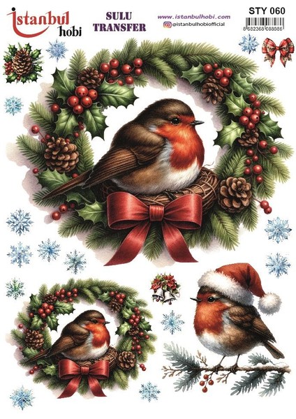 Yılbaşı Sulu Transfer 25X35CM STY060