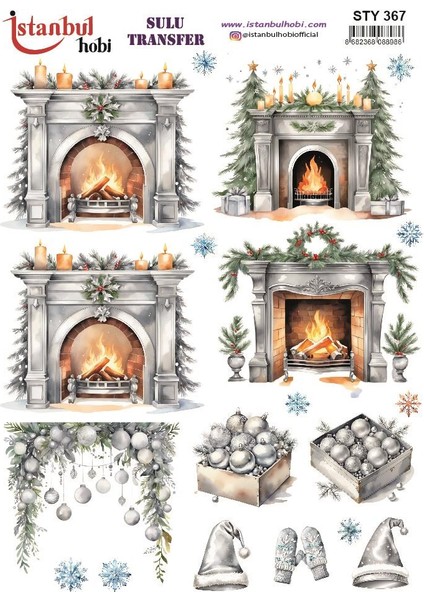 Yılbaşı Sulu Transfer 25X35CM STY367