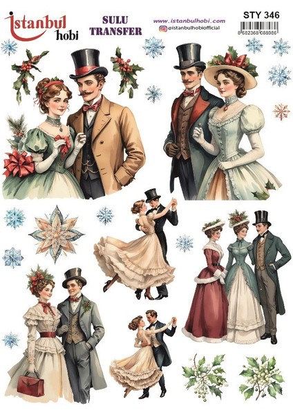 Yılbaşı Sulu Transfer 25X35CM STY346