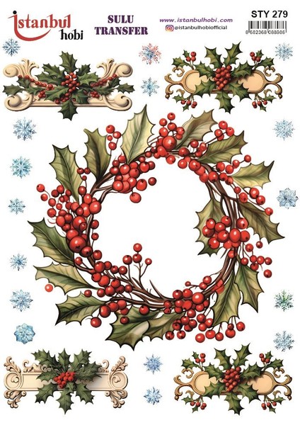 Yılbaşı Sulu Transfer 25X35CM STY279