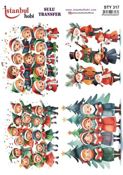 Yılbaşı Sulu Transfer 25X35CM STY317