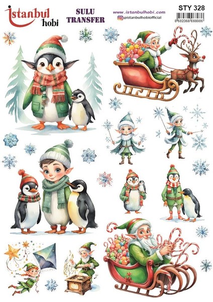 Yılbaşı Sulu Transfer 25X35CM STY328