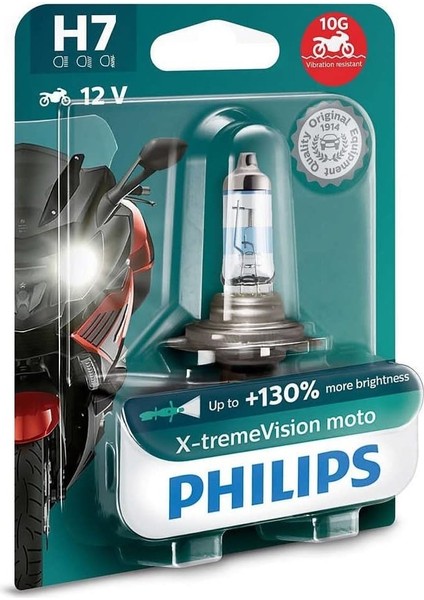 H7 X-Tremevision +%130 Motosiklet ve Araç Far Lambası, 1 Adet ( 12V- 60/55W )