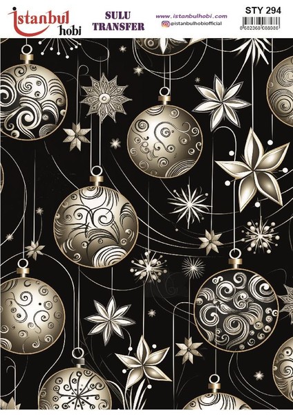 Yılbaşı Sulu Transfer 25X35CM STY294