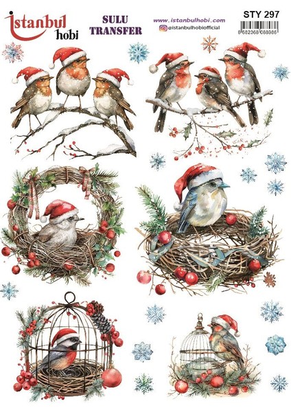 Yılbaşı Sulu Transfer 25X35CM STY297