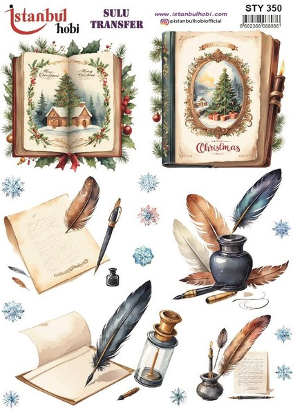 Yılbaşı Sulu Transfer 25X35CM STY350