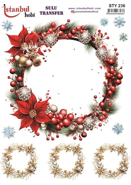 Yılbaşı Sulu Transfer 25X35CM STY236