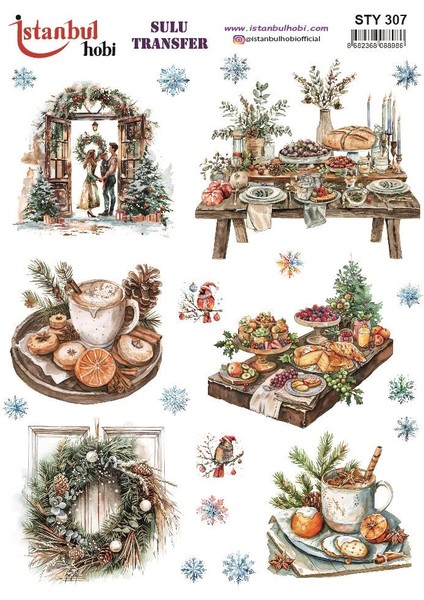 Yılbaşı Sulu Transfer 25X35CM STY307