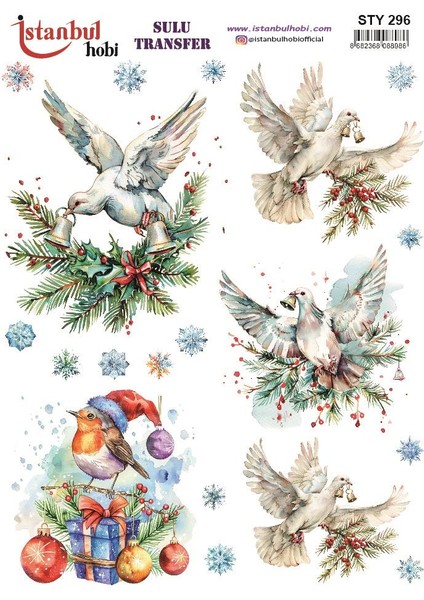Yılbaşı Sulu Transfer 25X35CM STY296