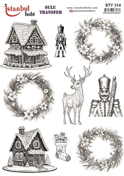 Yılbaşı Sulu Transfer 25X35CM STY314