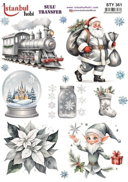 Yılbaşı Sulu Transfer 25X35CM STY361