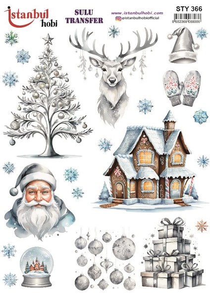 Yılbaşı Sulu Transfer 25X35CM STY366
