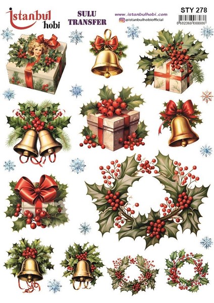 Yılbaşı Sulu Transfer 25X35CM STY278