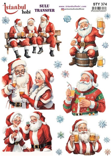 Yılbaşı Sulu Transfer 25X35CM STY374