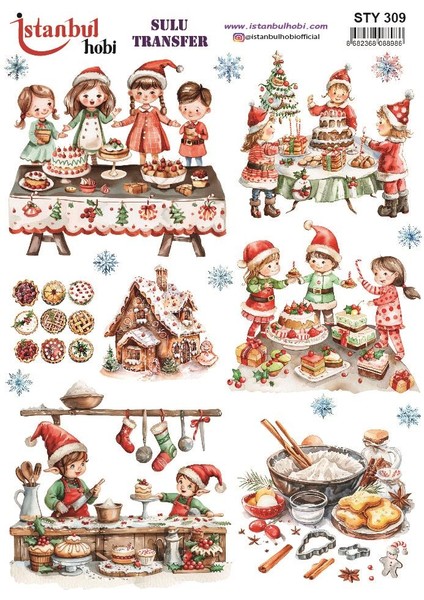 Yılbaşı Sulu Transfer 25X35CM STY309