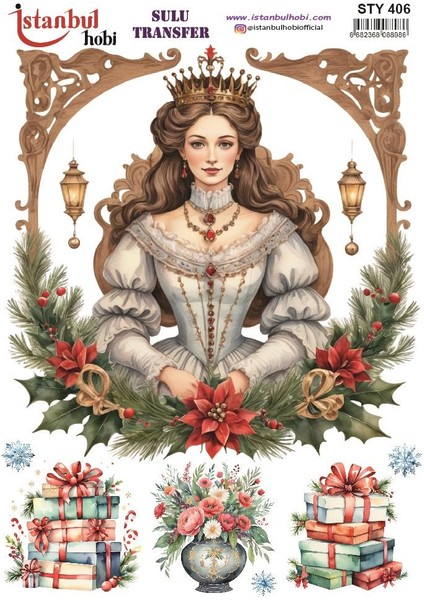 Yılbaşı Sulu Transfer 25X35CM STY406