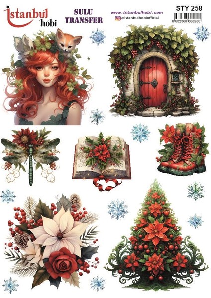 Yılbaşı Sulu Transfer 25X35CM STY258