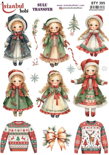 Yılbaşı Sulu Transfer 25X35CM STY395