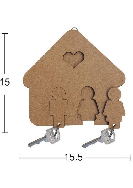 Ahşap Eş Anahtarlık A030