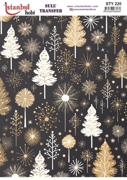 Yılbaşı Sulu Transfer 25X35CM STY220